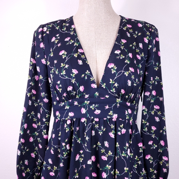 Juicy Couture Navy Blue Floral Dress - Picture 4 of 9